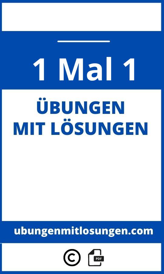 1 Mal 1 Übungen