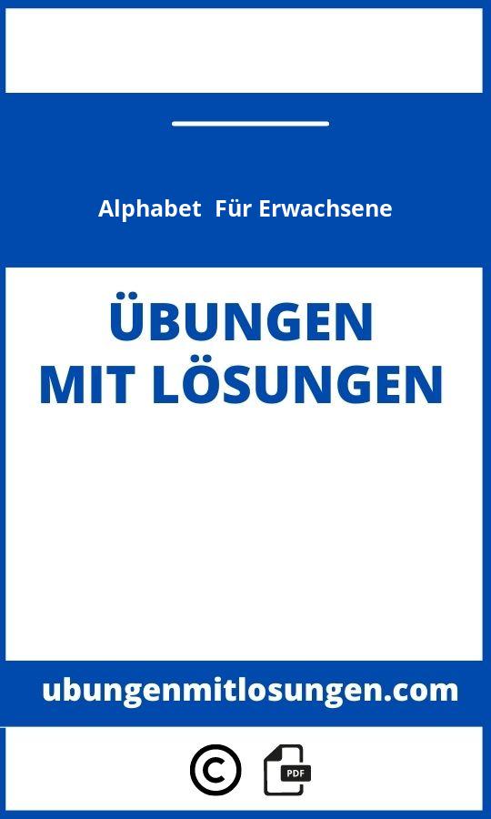 Alphabet Übungen Für Erwachsene