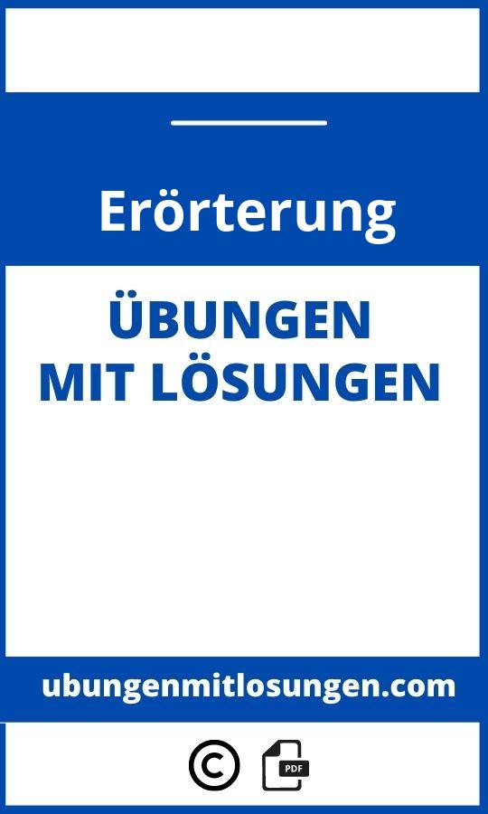 Erörterung Übungen Mit Lösung