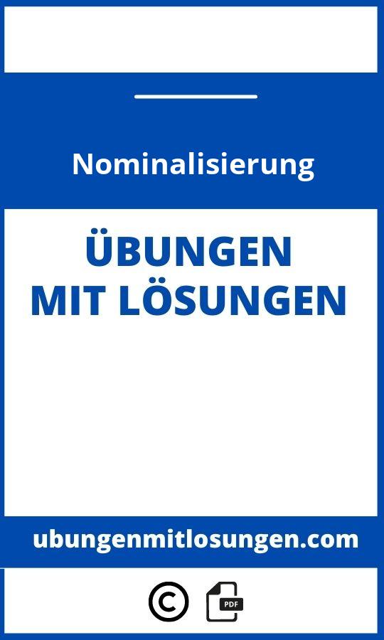 Nominalisierung Übungen Mit Lösungen