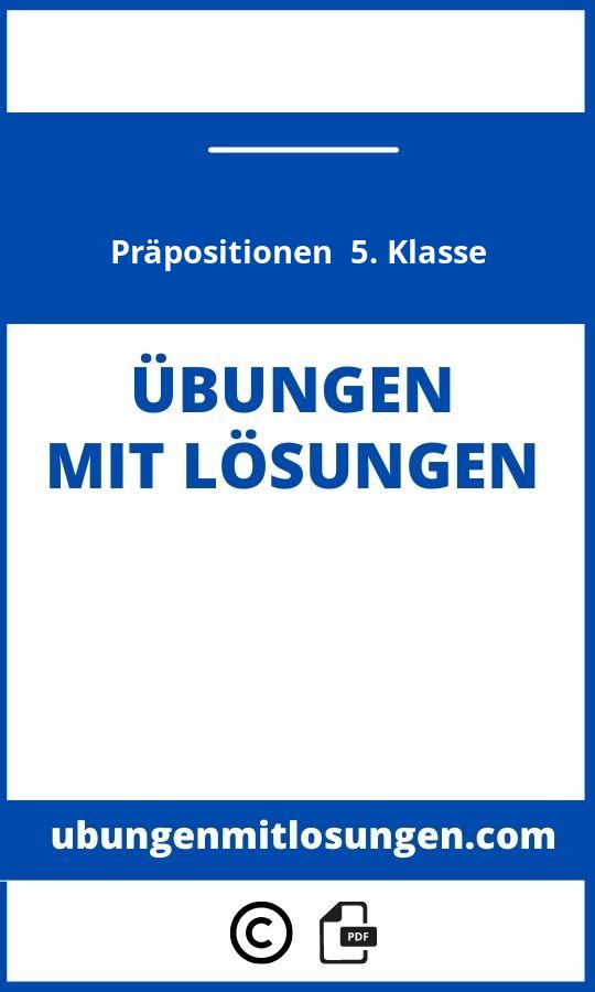 Präpositionen Übungen 5. Klasse