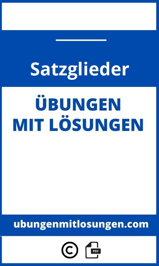 Satzglieder Übungen Mit Lösungen