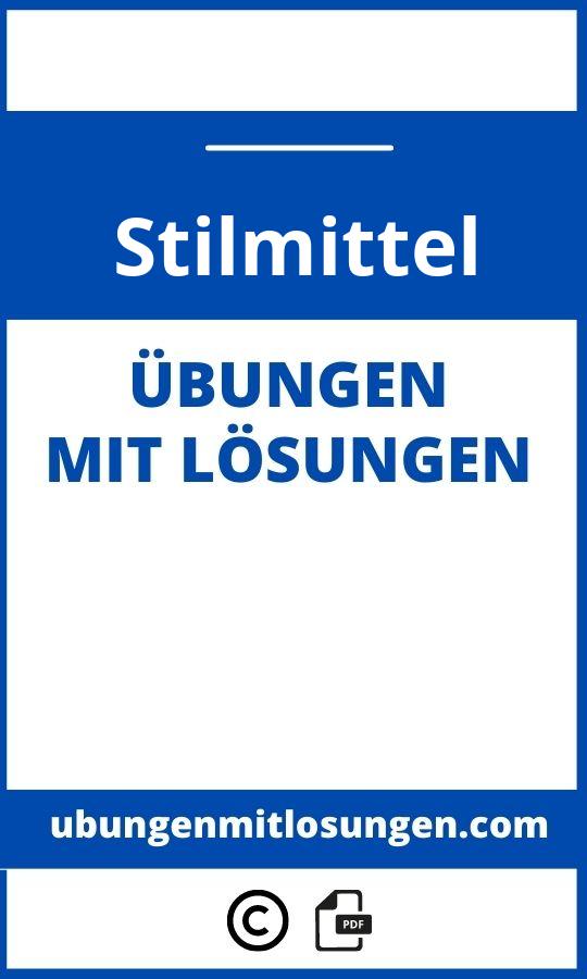 Stilmittel Übungen Mit Lösung