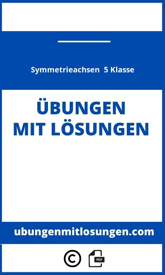 Symmetrieachsen Übungen 5 Klasse